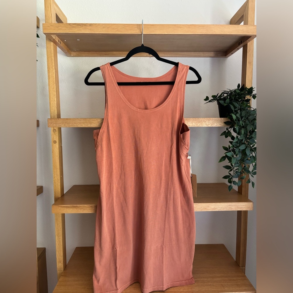 Sleeveless Rust T-Shirt Dress - Picture 11 of 11